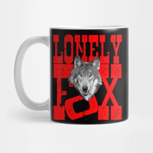 custom design "lonely fox" T shirt Mug